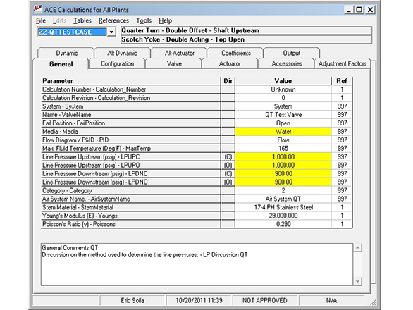 Software di database di progettazione e test AOV