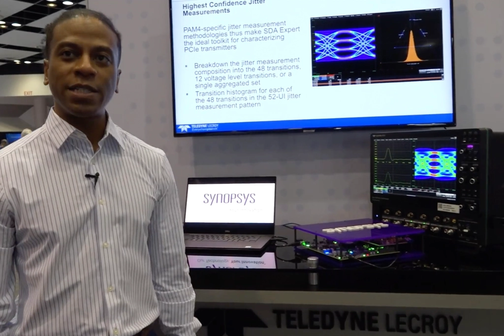 Demonstration of PCIe Gen7 electrical test using Synopsys PCIe Gen 7 IP