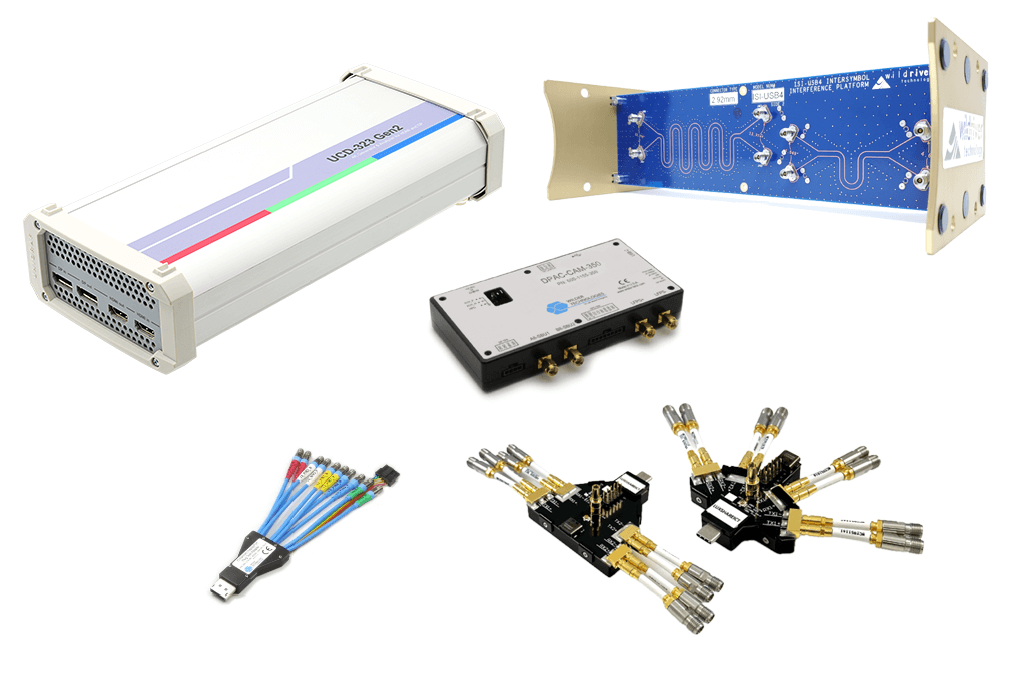 DisplayPort Source and Sink Fixtures and AUX controllers from Wilder-Tech, Unigraf, LuxShare ICT, and Wild River Technologies. 