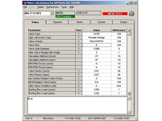 MOV Design & Test Database Software
