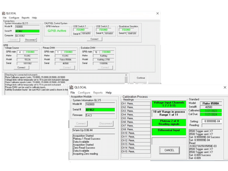 QL3.5CAL / CALFSQL Calibration System