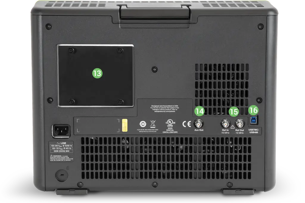 WaveRunner 8000HD 8 channel scope back view