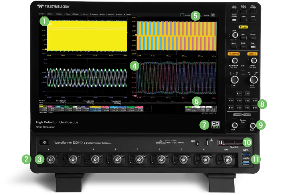 WaveRunner 8000HD 8 channel scope front view