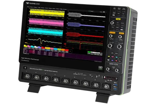 8 channel oscilloscope front angled view – WaveRunner 8000HD Oscilloscope Series